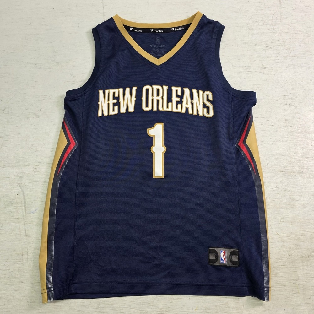 Zion Williamson NBA New Orleans Pelicans Blue Fanatics Jersey Youth Boys Sz M